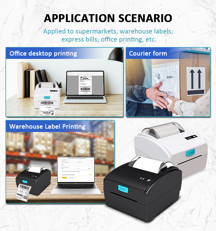 USB LAN BT Barcode Label Printer 3 Inch Thermal Label Printer OEM ODM