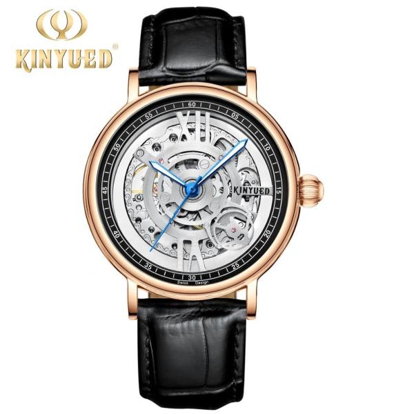 KINYUED simple fashion waterproof manufacturer watches custom logo mechanical