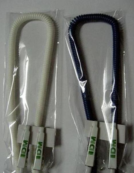 Crocodile dental stretchy cord plastic patient napkin bib clips white/black w