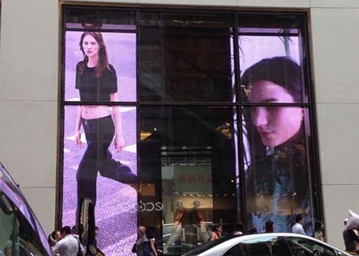 1920Hz Full Color Transparent Glass LED Display Screen For Shop