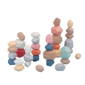 Quality Stones Balance Number Wooden Blocks Set For Toddlers 36pcs wholesale