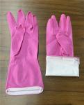 Spray Flocklined Pink Household Latex Gloves For Dishwashing