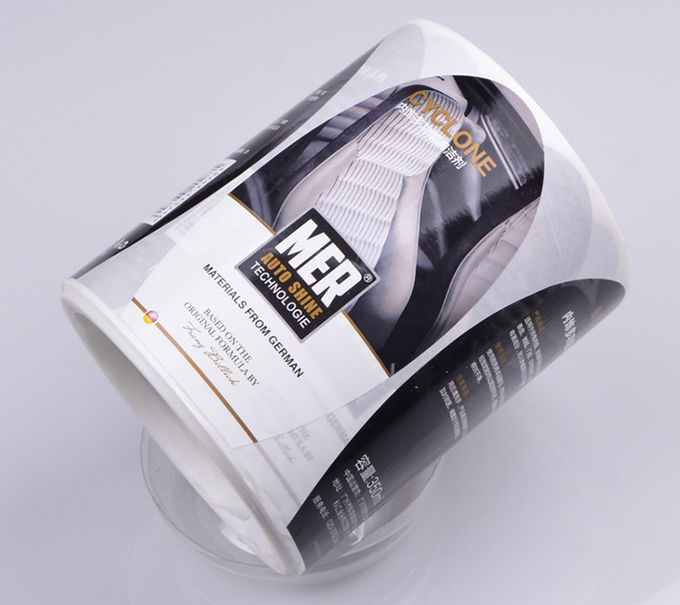 Printing custom glossy lamination waterproof strong self adhesive paper car interior cleaning detergent labels
