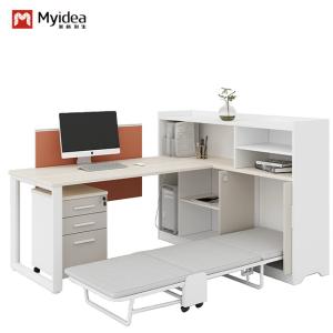 Quality Contemporary Single-Person Office Desk Modern Steel and Wood Combination Furniture Nap Bed Foldable Storable for Office Use Support customization wholesale