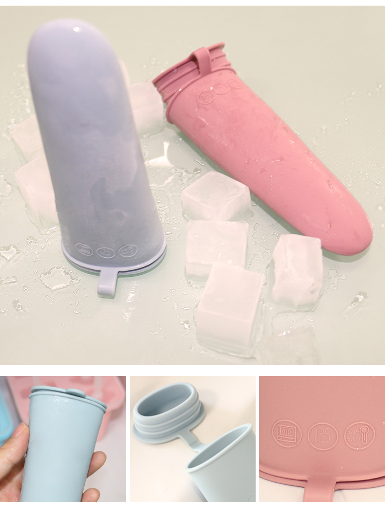 Family DIY Ice Cream Mold Tray With Food Grade Soft Silicone Material