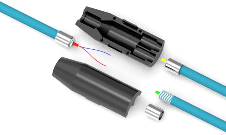 ROHS Standard Fiber Optic Fan Out Kit Patch Cord Splitter 2 Core
