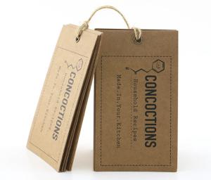 Quality Biodegradable CMYK 300gsm Kraft Paper Hang Tags For Jeans 50x90mm wholesale