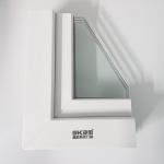 GKBM 65 White UPVC Casement Window Profiles For Interior And External