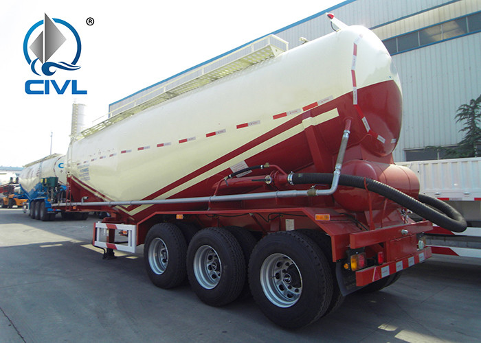60M3 Polyurethane Painting Bulk Cement Transport Trailer With #50 #90 Fifth Wheel 3 axle Semi Trailer
