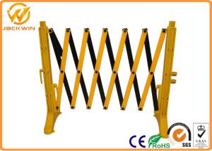 Quality Yellow Plastic Traffic Barriers , Temporary Retractable Safety X Expandable Barricade 950 x 3500 mm wholesale