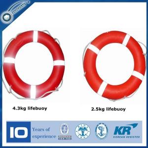 Quality 4 . 3Kg Durable Life Saving Buoy PVC Plastic Outside With Reflective Tape wholesale