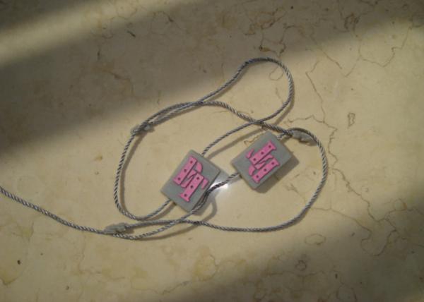 Cheap Suspended Particle Hang Tag String , Security Tag Pin For Towel Beanies Caps for sale