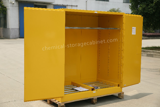 Single Door Hazardous Chemical Drum Flammable Storage Cabinet For Flammable Liquids Steel Stainless Steel