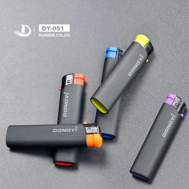 Rubber Color Cr Long Electric Lighter for Wholesale