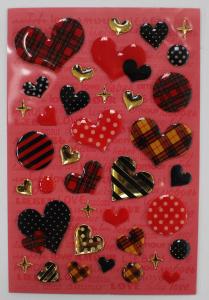 Quality Fashion Leopard Heart Shaped Epoxy Stickers For Bags / Cell Phone 80 X 120mm wholesale