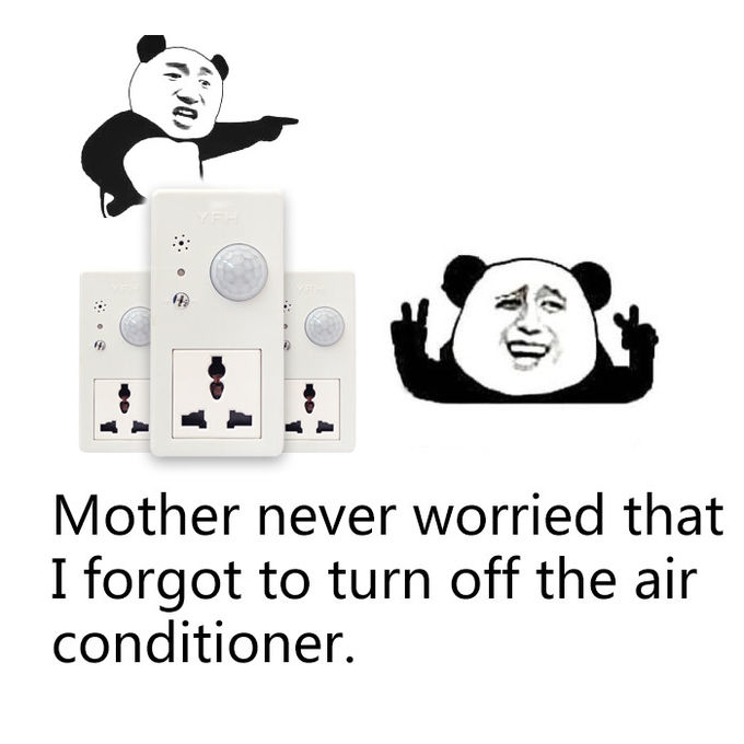 Intelligent Motion Sensor Power Outlet Energy Saving For Outdoor Public Place