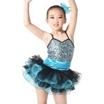 Endearing Dance Competition Wear Sweetheart Bodice Blue Short Dresses , Neck
