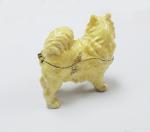 New product animal dog Metal Crystal Rhinestone Jewelry Box cheap trinket box