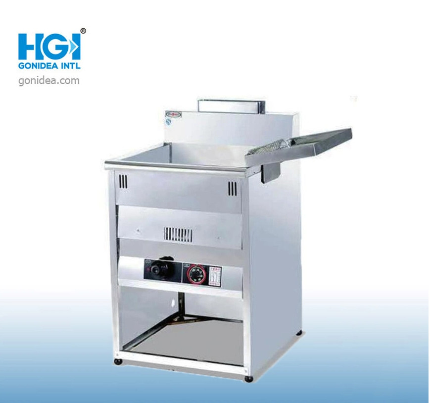 Vertical 18L Stainless Steel Gas Fryer With Temperature Controller