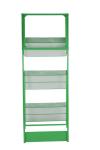 Metal Mesh Black Office Display Racks For Literature And Magazine 6 Shelves