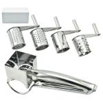 Stainless Steel Rotary Grater 4 Swappable Drums for Cutting of Vegetables and