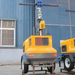 Portable 7M Diesel Lighting Tower for 12H Continuous Operation and 4000 Hours