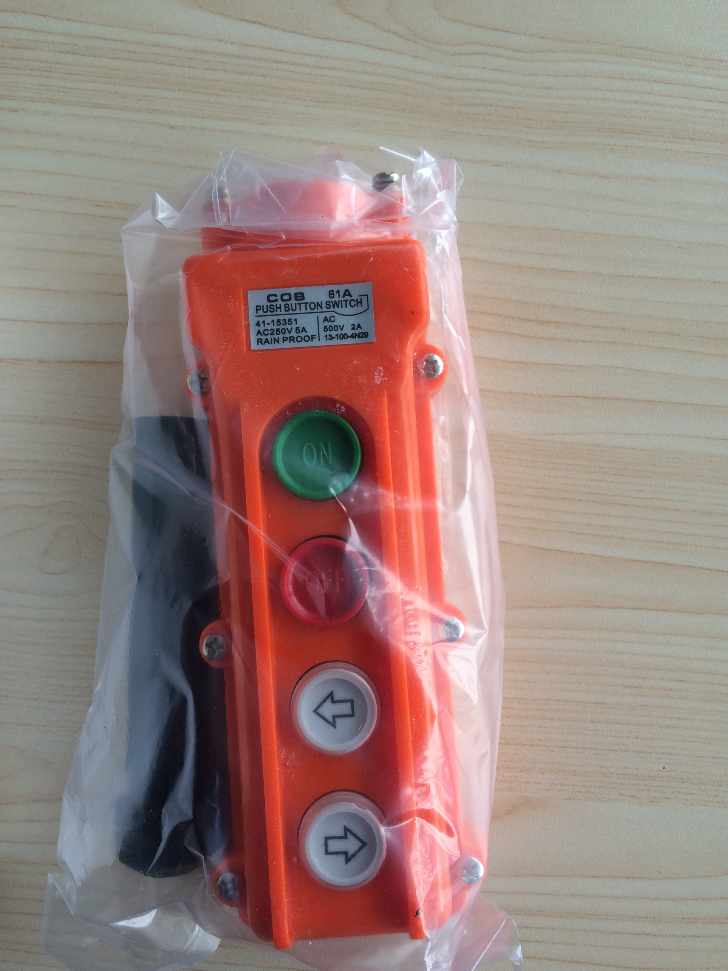 COB 61A Cutting Machine Parts Push Button Switch 41-15351 AC250V 5A Rain Proof