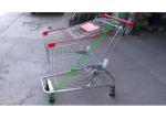 Iron Wire Shopping Cart , Powder Coated Grocery Shopping Trolley With Elevator