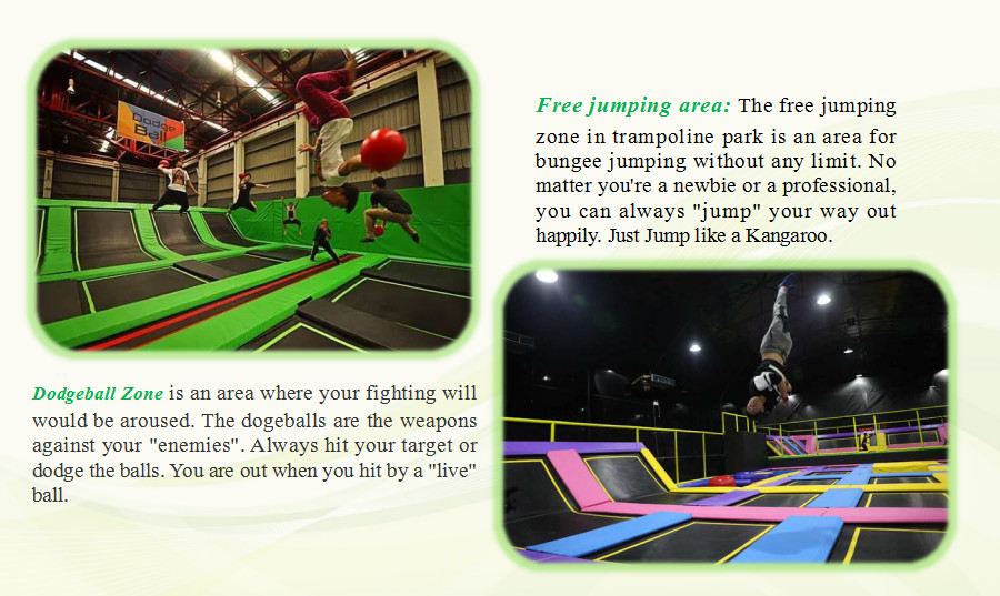 China Supply 480M2 Amusement Park Equipment Indoor Playground Trampoline Park Activity