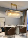 Rectangle Kitchen Chandeliers Frosted Glass Lamp Living Room Bar european