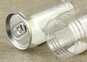 Quality 680ml Easy Open Square Clear PET Jars Food Grade Snacks / Cookie Packing wholesale