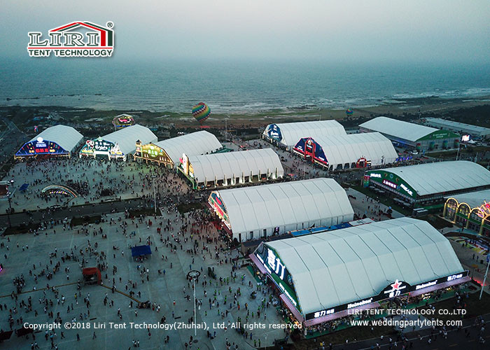 Waterproof Polygon White PVC Event Tent With 20 Years Lifespan