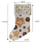 Cuffed Linen Sublimation Blank Christmas Stockings 45*22cm With Personalization
