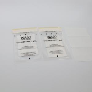 Quality Medical Biohazard Lab 95kpa Specimen Transport Bag With Pocket wholesale