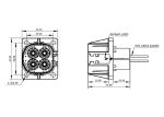 DIN EN60529 Waterproof Battery Connectors IP67 Battery Receptacle Socket