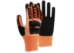 Industrial Impact Cut Proof Work Gloves TPR Back Knitted Wrist Cuff