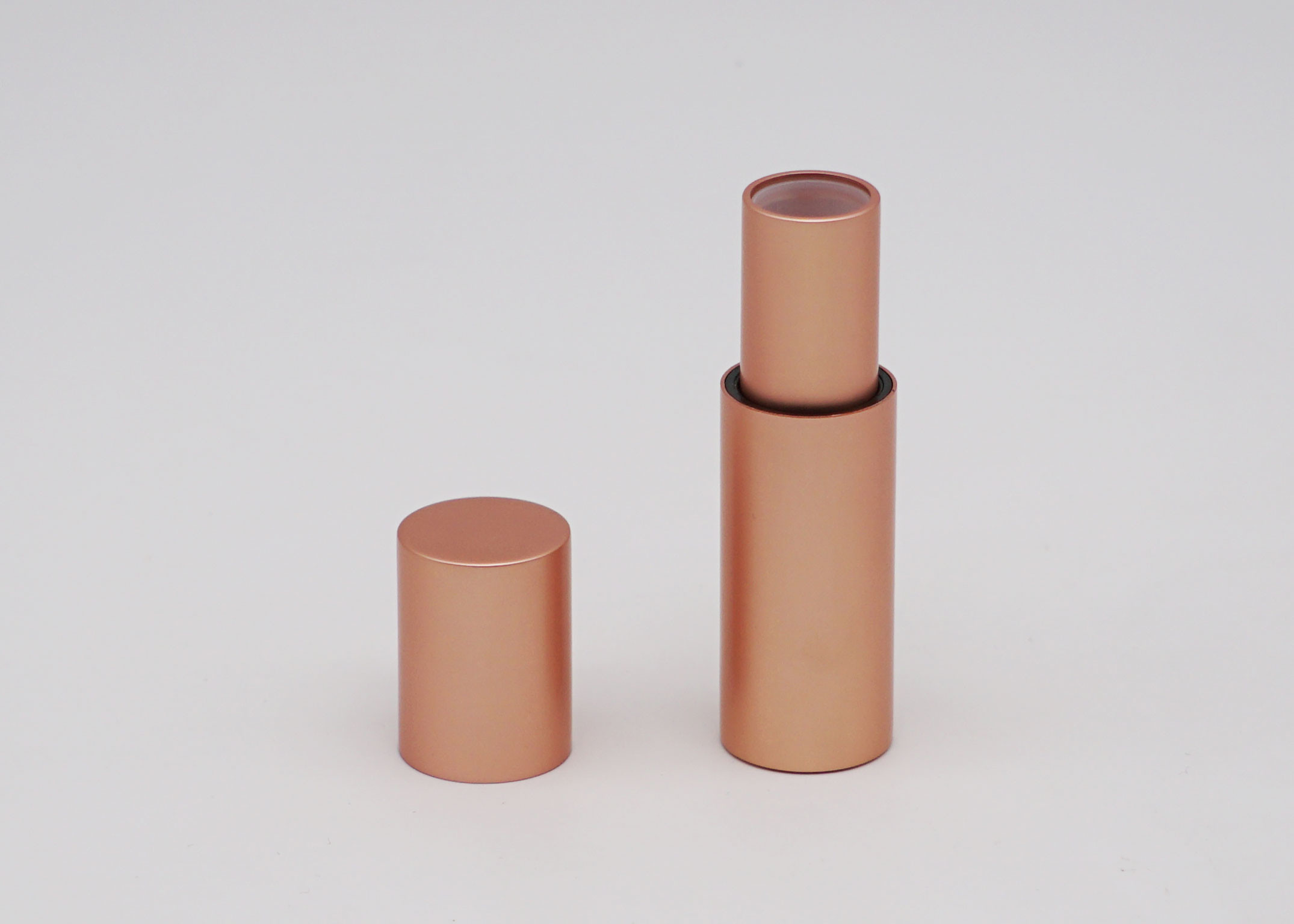 Gold Lip Balm Tubes 3.5g Aluminium Skinny Circle Empty Lipstick Tube