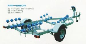 Quality Fiber Reinforced Polymer RIB Boat Trailer Single Shaft 5.96*2.2m wholesale