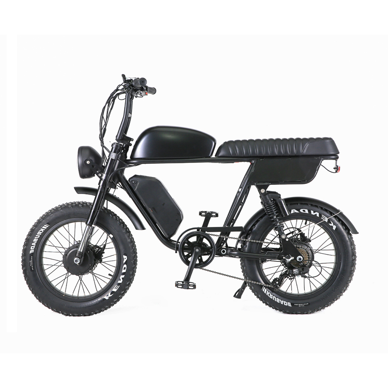 48V Battery Electric Bike for Adults 750W 1000W Motor 7 Speed 20" Tire and Front Fork Suspension Electric Cruiser Bikes