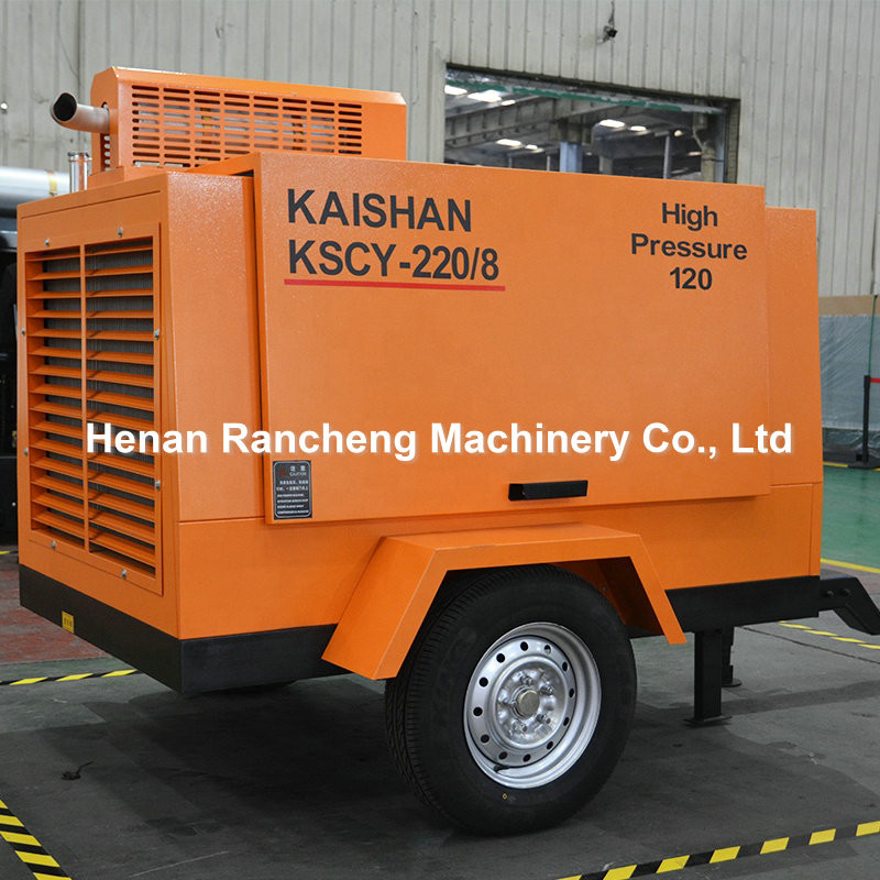 Diesel Driven Portable Screw Air Compressor 55KW Engine 8bar Work Pressure With COMMINS And YUCHAI Brand