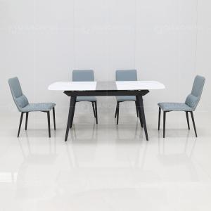 Quality 1.3CBM SS Steel Furniture White Sintered Stone Surface For 6 Person wholesale