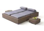 Pool Side Rattan Height Adjustable Outdoor Sunbed Customized Color