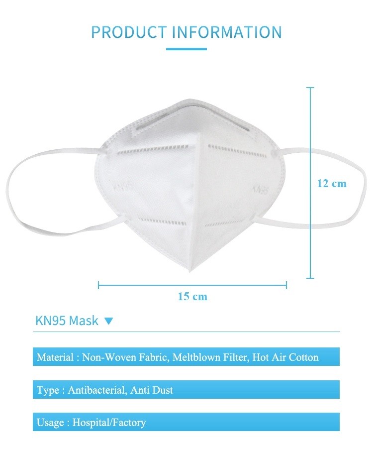 Anti Virus KN95 Face Mask Disposable Fabric Dust Protective Respirator Mask