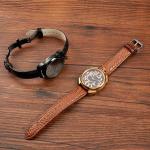 Sophisticated Quartz Leather Watch Water Resistant 23cm Band Length