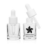 Luxury Cosmetic Packaging Empty Clear Skincare 15ml Serum Glass Dropper