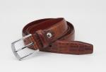 FK11639 Crocodile Grain Mens Leather Dress Belt 3.5cm Width 100 - 140cm Length