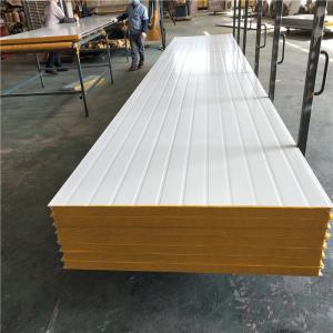 Quality sound insulation prefabricated house 50mm rock wool embossing sandwich panel wholesale