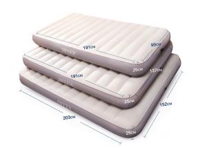 Quality Custom Size Travel Inflatable Bed CE / ISO Certification Flocking PVC Material wholesale