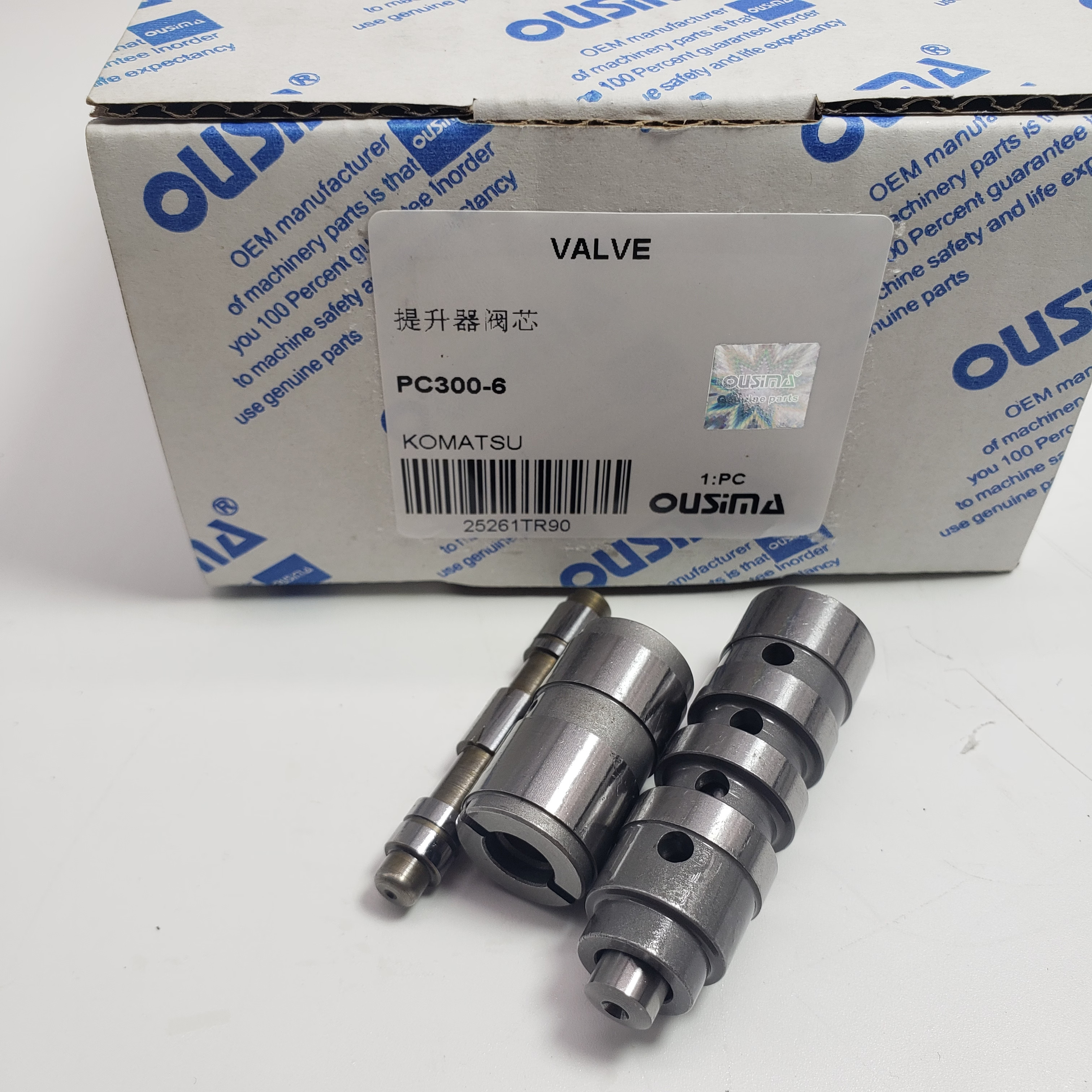 Excavator Accessories Regulator Valve Spool 4 Hole For KOMATSU PC300-6