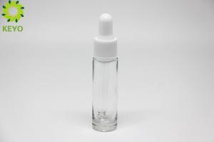 Quality Thick Bottom Clear Glass Foundation Pump Bottle 10ml Corrosion Resistant wholesale